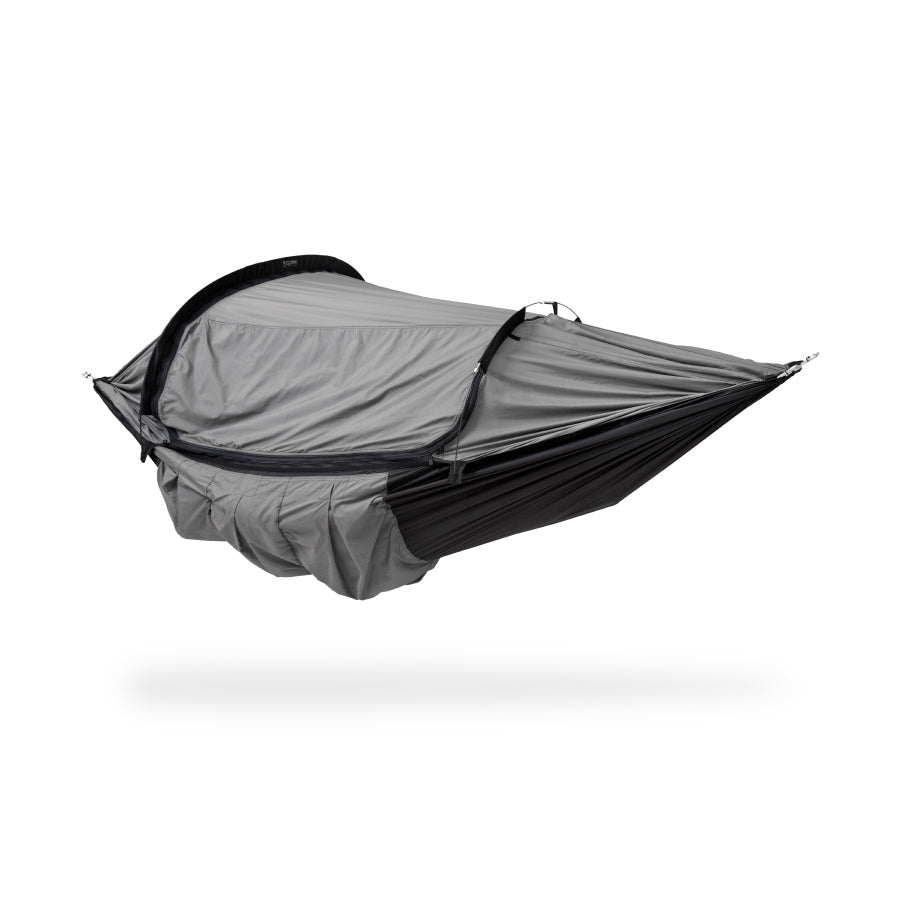 Clark VX-Ultra two-person hammock in Gray/Black, side view