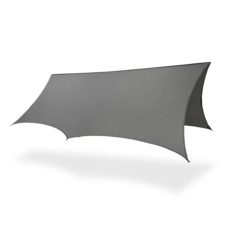 Clark Vertex Tarp X rain tarp in Gray, pitched