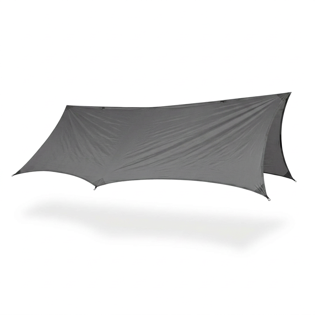 Clark Rain Fly XL in Gray, pitched