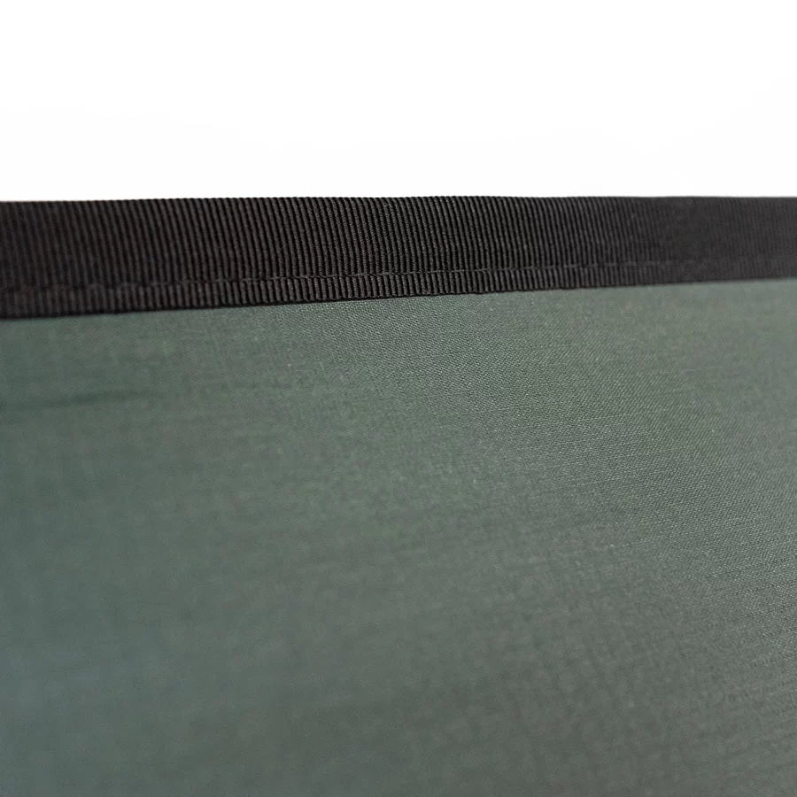 Bound edge of the Clark Rain Fly XL, close-up