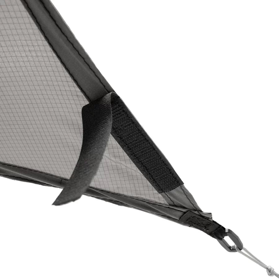 Reinforced tie-out point on the Vertex Tarp X