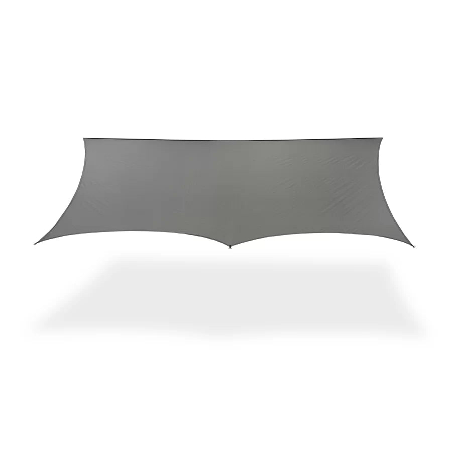 Vertex Tarp X in Gray, side view showing the catenary curves