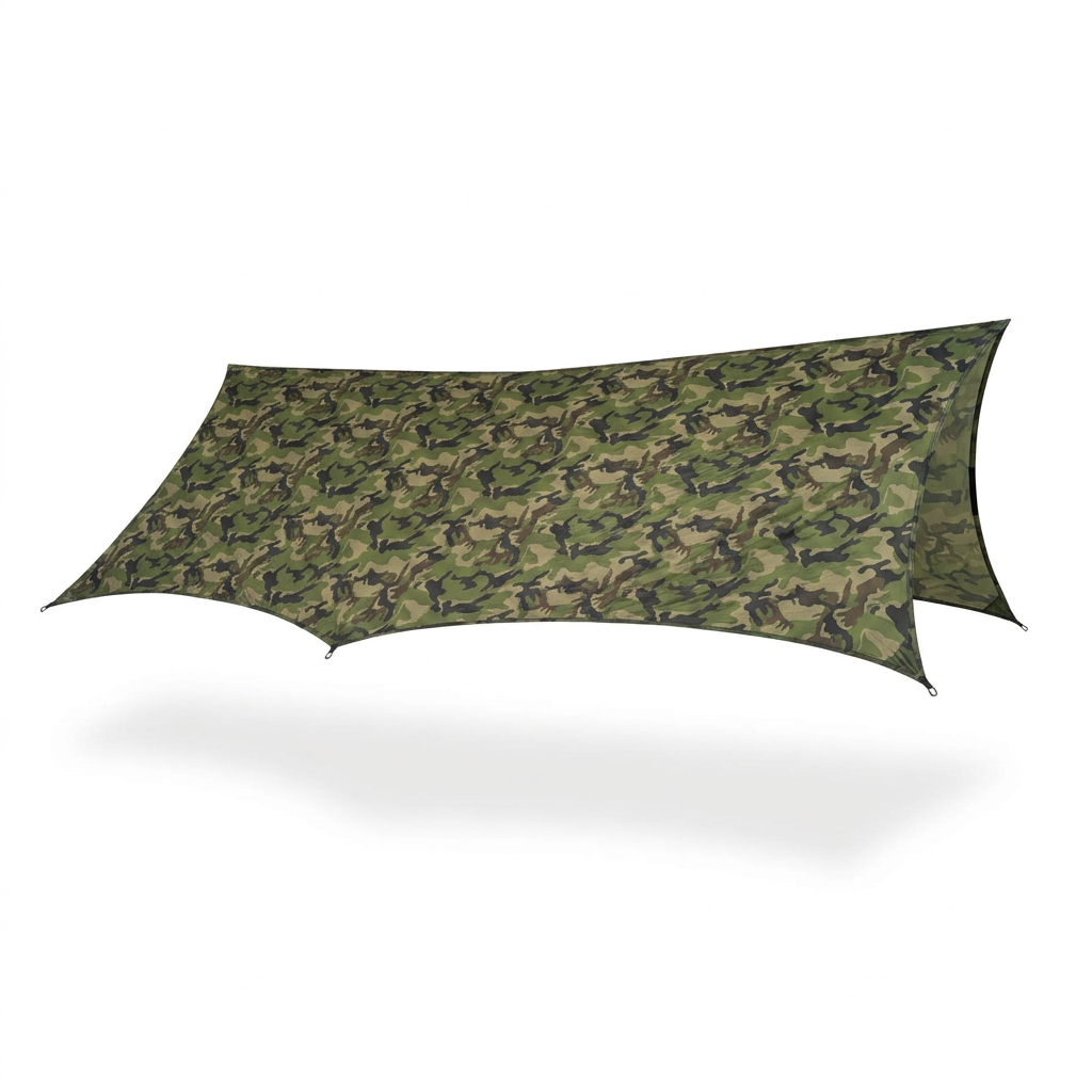 Clark Rain Fly XL in Camo, pitched